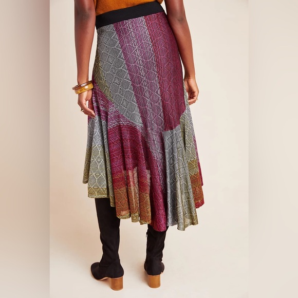 Anthropologie Skirt Cecilia Prado Asymmetrical size large bohemian multicolor - Picture 4 of 7